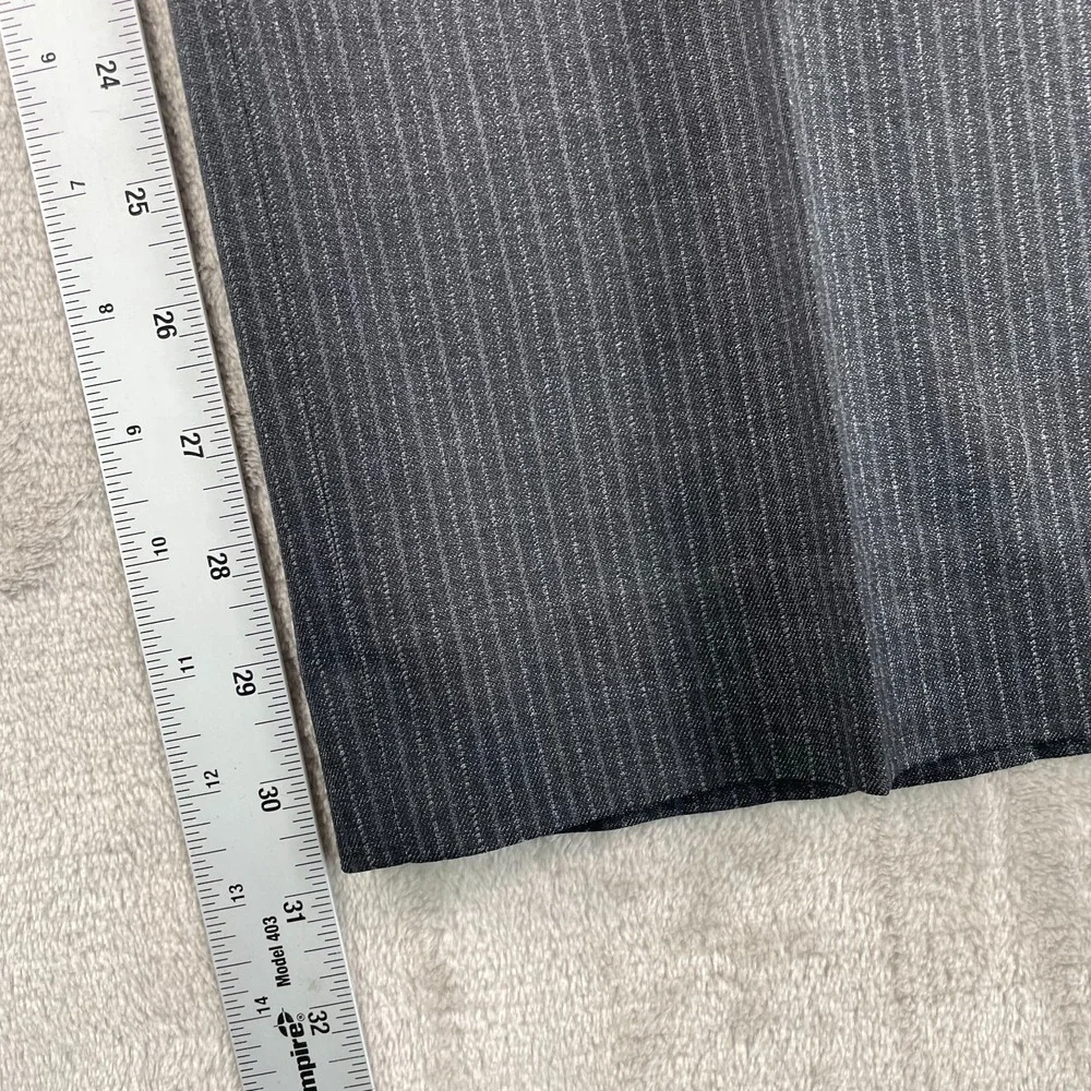 Banana Republic Classic Fit Pants Men 36x31 Grey Striped‎ Wool Straight Leg